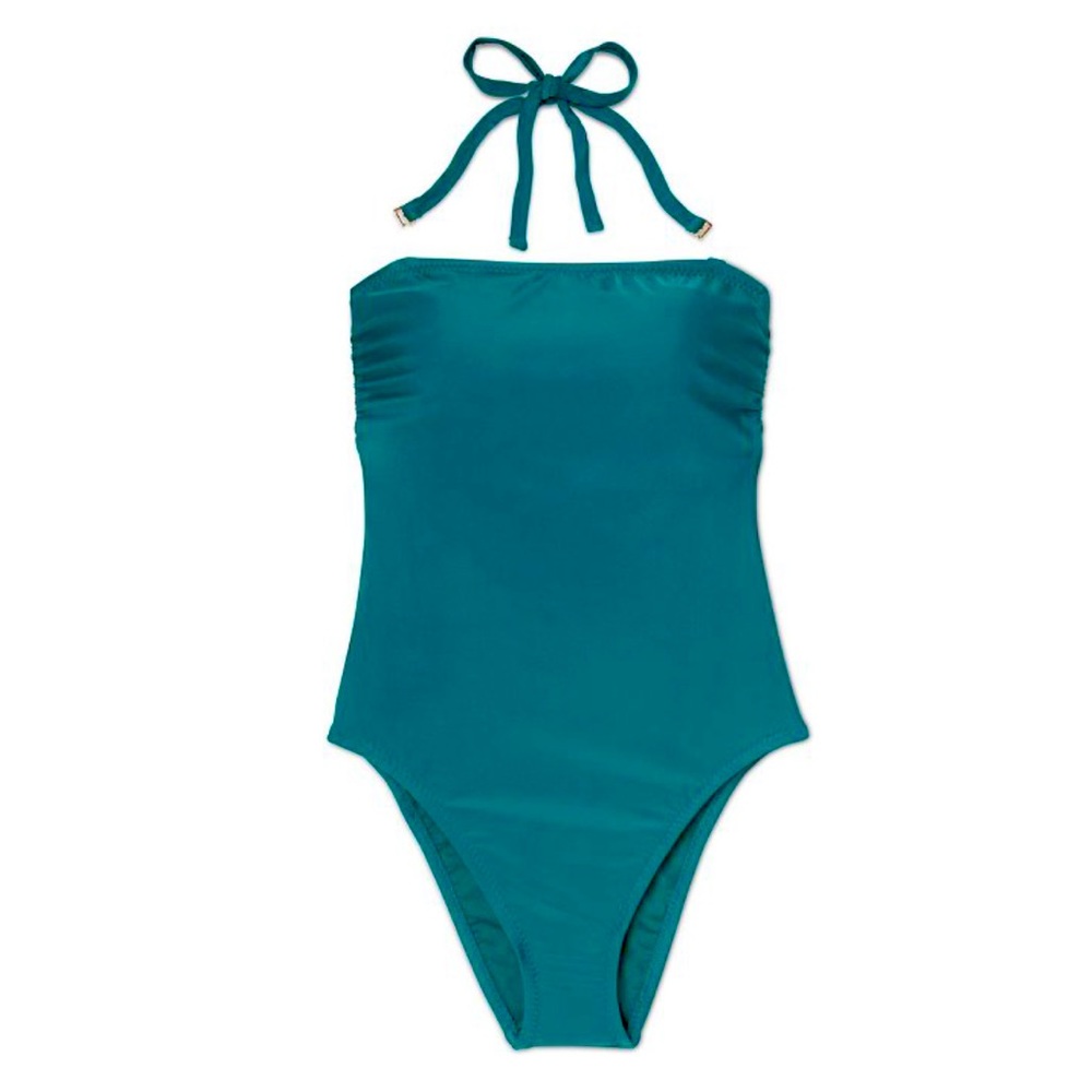 NWT  Women’s Bandeau Tie Back One Piece Swimsuit